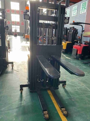 Heavy Duty 1500kg 2000kg Full Electric Pallet Stacker Battery Powered Forklift with 1500mm Lift Height and CE Certified for Small Warehouse Use
