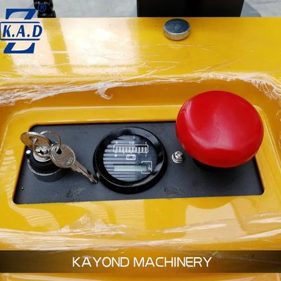 Electric Pallet Stacker with Adjustable Forks 1.5 Ton Load Capacity and DC Motor for Efficient Warehouse Operations