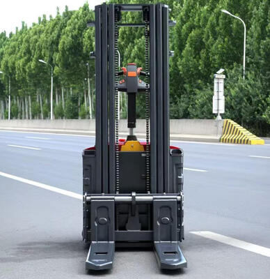Double Lift 2ton 3meters Full Electric Light Weight Stacker With Safe Arms For Warehouse Use