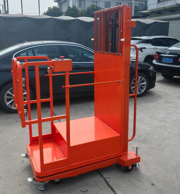 Indoor Semi Electric Order Picker Built for Light Machinery Service and Elevated Picking Tasks