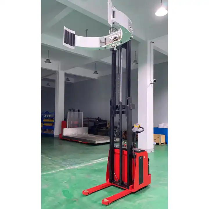 Pu Wheel 500mm Paper Reel Stacker With Paper Roll Clamp