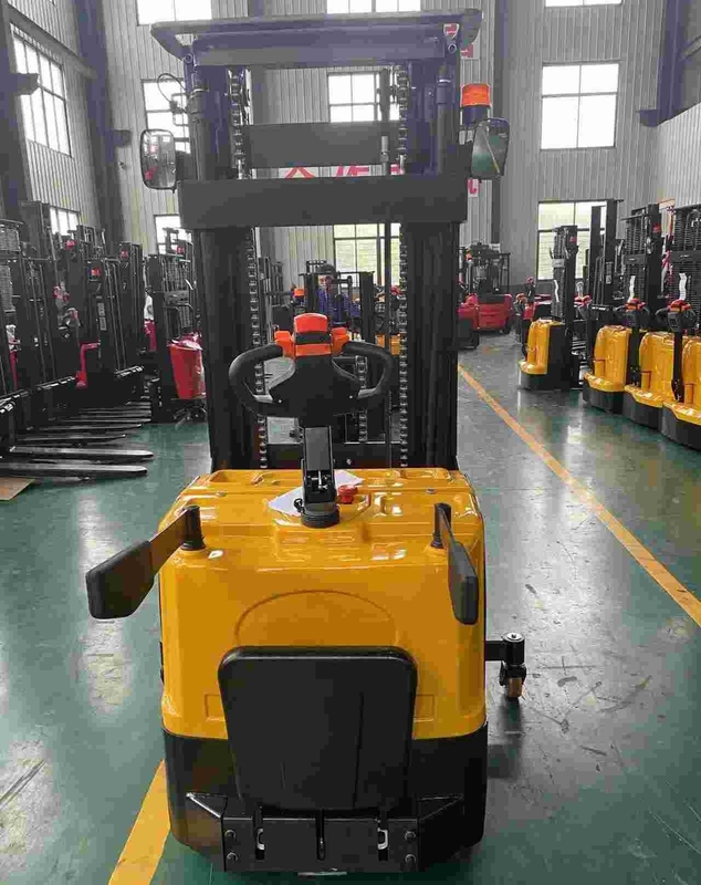 Heavy Duty 1500kg 2000kg Full Electric Pallet Stacker Battery Powered Forklift with 1500mm Lift Height and CE Certified for Small Warehouse Use