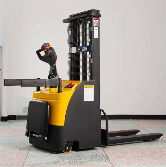 Hydraulic Loading Electric Pallet Stacker with Compact Structure for Narrow Aisle Operation