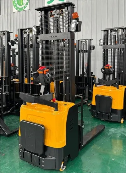Light Weight 1-1.5t Load Capacity 500mm Load Center Electric Pallet Stacker All-Electric Forklift with 1100mm Fork Length