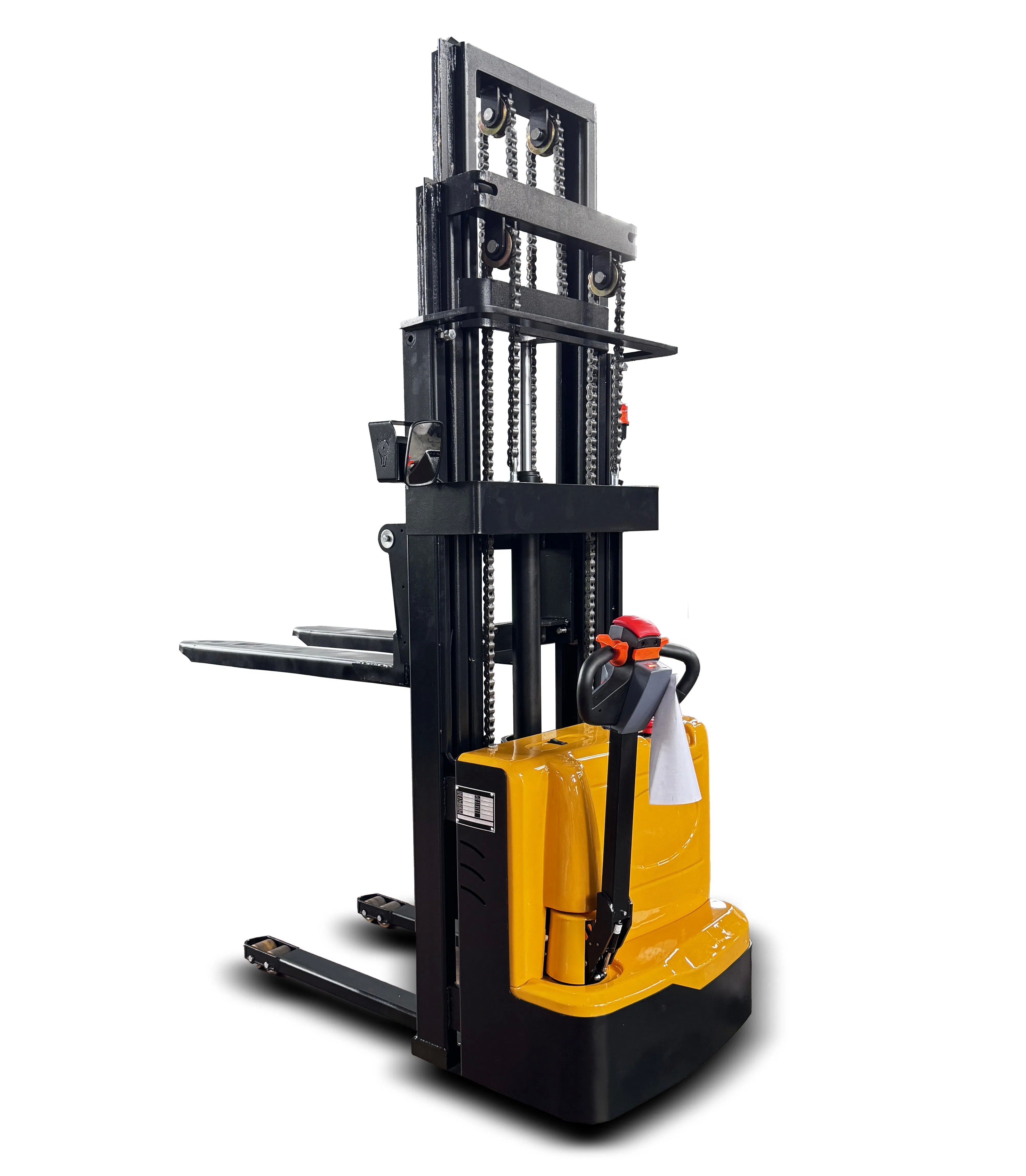 High Cost-Effective 1500kg 4500mm Full Walkie Electric Pallet Stacker with 24/80ah Battery and 1070mm Fork Length